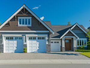 Elegant home with modern siding and a sleek garage, reflecting the craftsmanship of Bayside Builders Group, a Bay Area construction and remodeling expert.