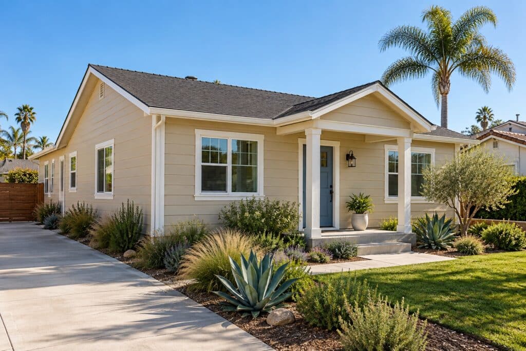 San Diego Home with Fresh Beige Siding